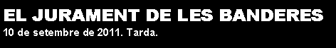 Cuadro de texto: EL JURAMENT DE LES BANDERES11 de setembre de 2010. Migdia.
